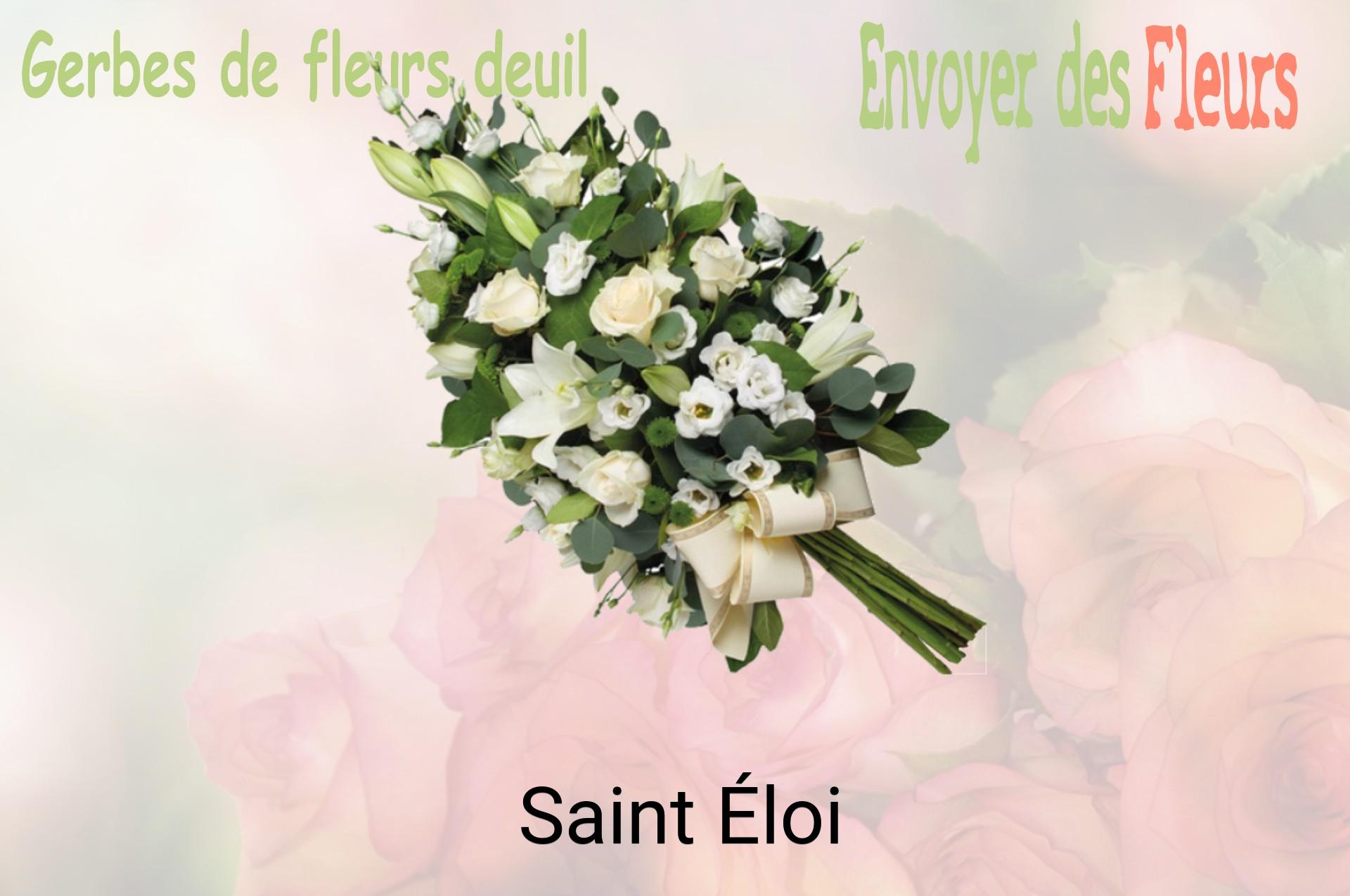 Gerbe de fleurs de deuil livrée à Saint-Éloi